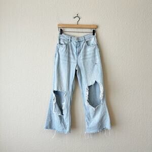 WE THE FREE Tinsley Baggy Jeans High Rise Straight Leg Distressed